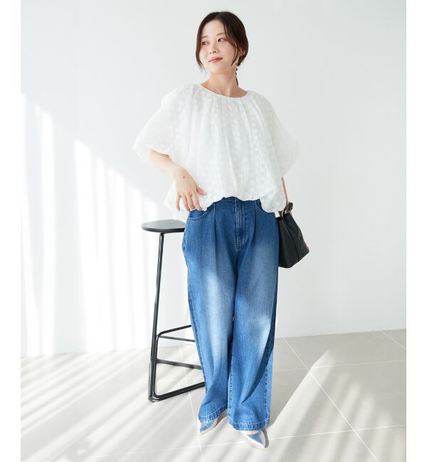 le.coeur blanc「《手洗い可能》TORRAZZO DONNA ドットバルーンブラウス」|シャツ・ブラウス|