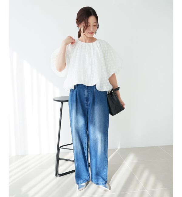 le.coeur blanc「《手洗い可能》TORRAZZO DONNA ドットバルーンブラウス」|シャツ・ブラウス|