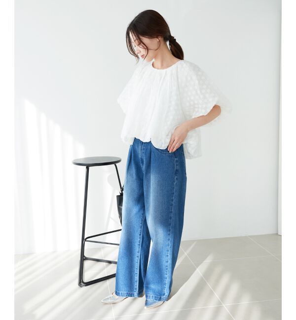 le.coeur blanc「《手洗い可能》TORRAZZO DONNA ドットバルーンブラウス」|シャツ・ブラウス|