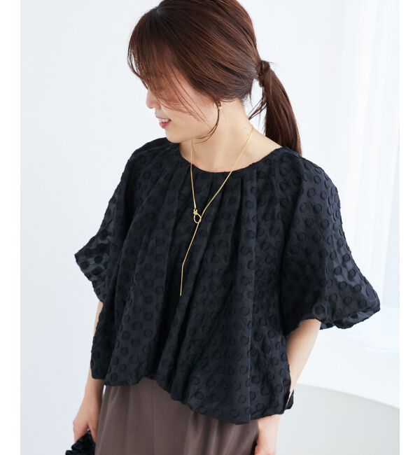 le.coeur blanc「《手洗い可能》TORRAZZO DONNA ドットバルーンブラウス」|シャツ・ブラウス|