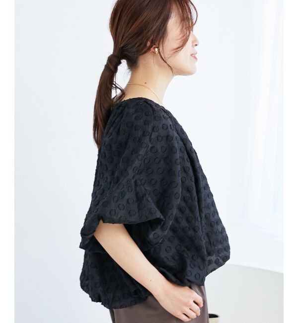 le.coeur blanc「《手洗い可能》TORRAZZO DONNA ドットバルーンブラウス」|シャツ・ブラウス|