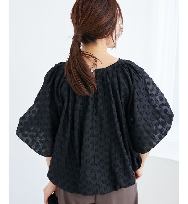 le.coeur blanc「《手洗い可能》TORRAZZO DONNA ドットバルーンブラウス」|シャツ・ブラウス|