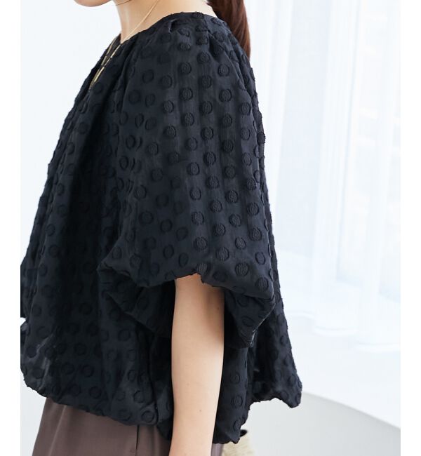 le.coeur blanc「《手洗い可能》TORRAZZO DONNA ドットバルーンブラウス」|シャツ・ブラウス|