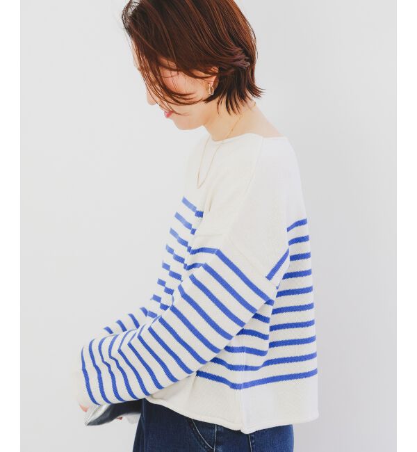 le.coeur blanc「《手洗い可能》TRICOTS JEANMARC ボーダーニット」|ニット・セーター|