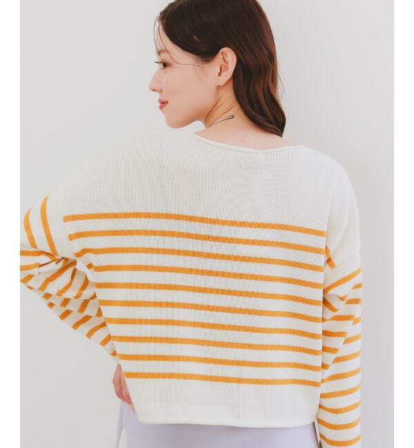 le.coeur blanc「《手洗い可能》TRICOTS JEANMARC ボーダーニット」|ニット・セーター|