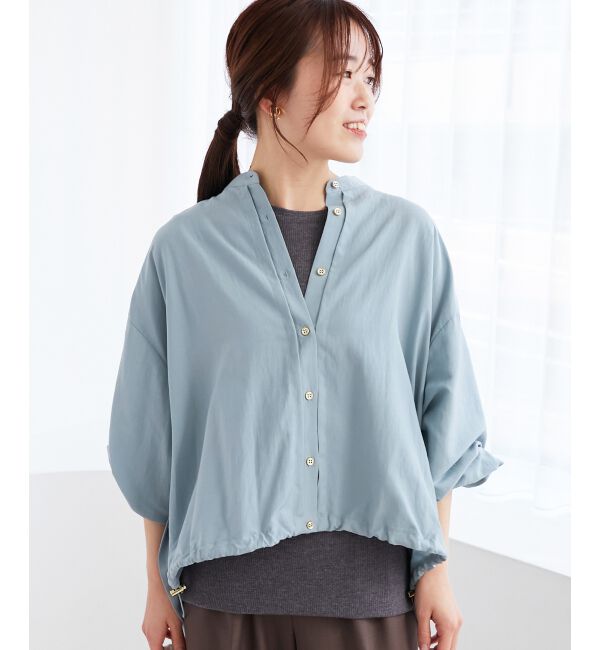 le.coeur blanc「《手洗い可能》ドロストシアーシャツブルゾン」|シャツ・ブラウス|
