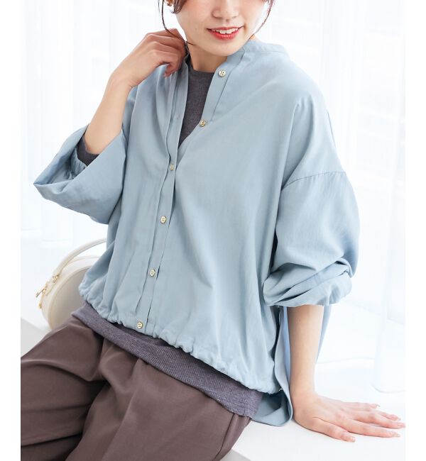 le.coeur blanc「《手洗い可能》ドロストシアーシャツブルゾン」|シャツ・ブラウス|