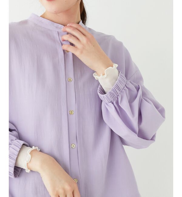 le.coeur blanc「《手洗い可能》ドロストシアーシャツブルゾン」|シャツ・ブラウス|