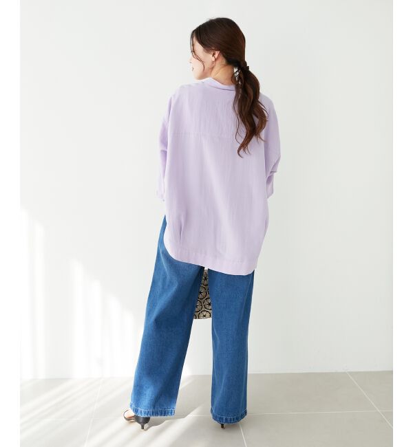 le.coeur blanc「《手洗い可能》ドロストシアーシャツブルゾン」|シャツ・ブラウス|