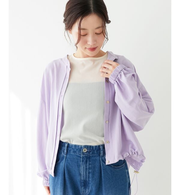 le.coeur blanc「《手洗い可能》ドロストシアーシャツブルゾン」|シャツ・ブラウス|