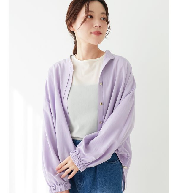 le.coeur blanc「《手洗い可能》ドロストシアーシャツブルゾン」|シャツ・ブラウス|