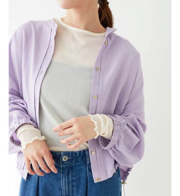 le.coeur blanc「《手洗い可能》ドロストシアーシャツブルゾン」|シャツ・ブラウス|