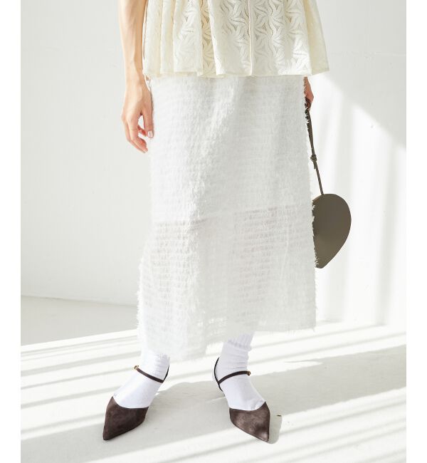  「シアーフリンジタイトスカート」|タイト|