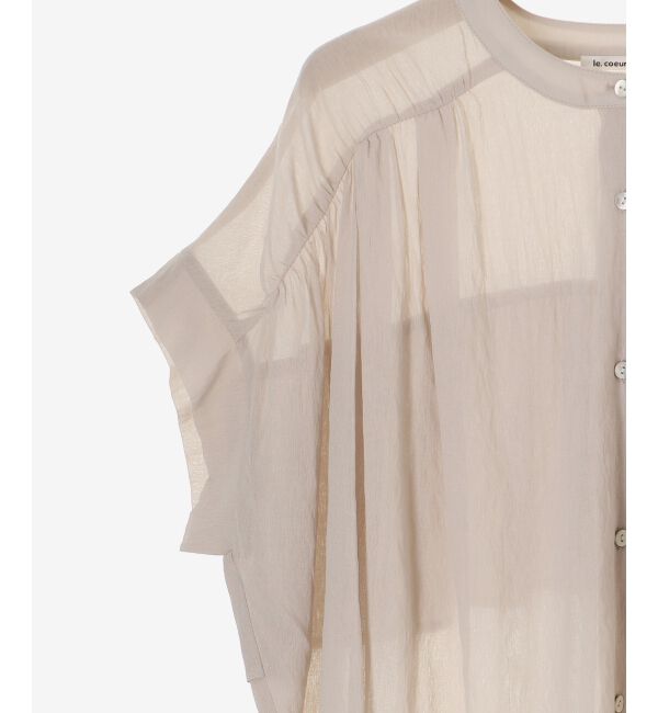  「《手洗い可能》シアーバックフリルギャザーブラウス」|シャツ・ブラウス|