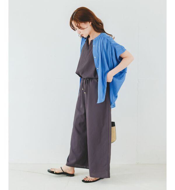  「《手洗い可能》シアーバックフリルギャザーブラウス」|シャツ・ブラウス|