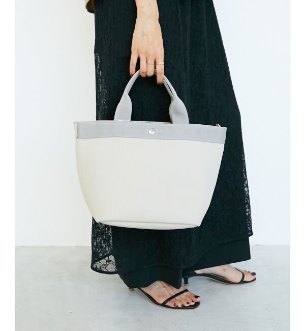  「シュリンク舟型2wayトート」|トートバッグ|Ｌ／ベージュ