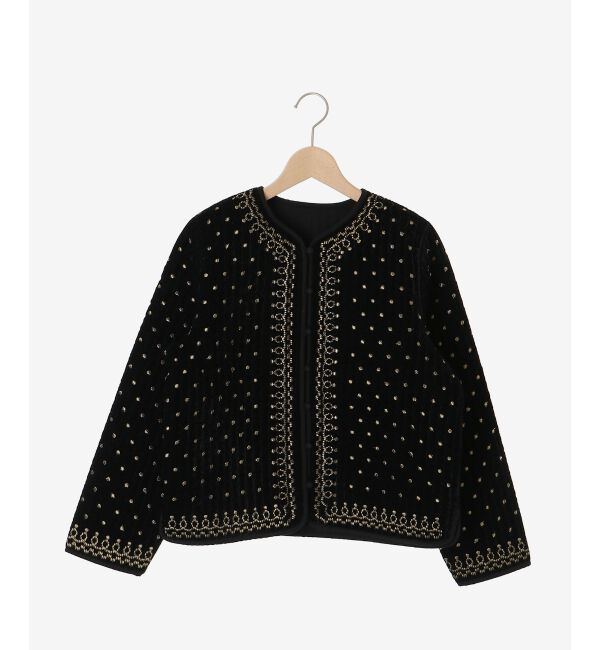  「TORRAZZO DONNAベロア刺繍ジャケット」|ダウン|
