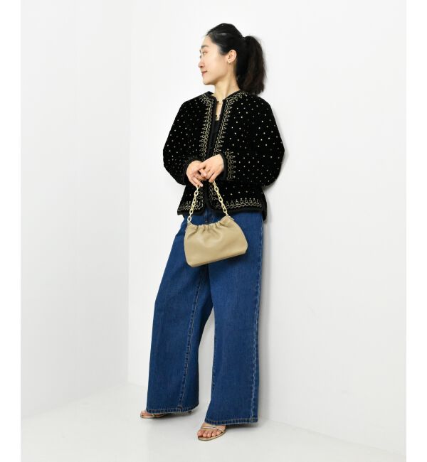  「TORRAZZO DONNAベロア刺繍ジャケット」|ダウン|