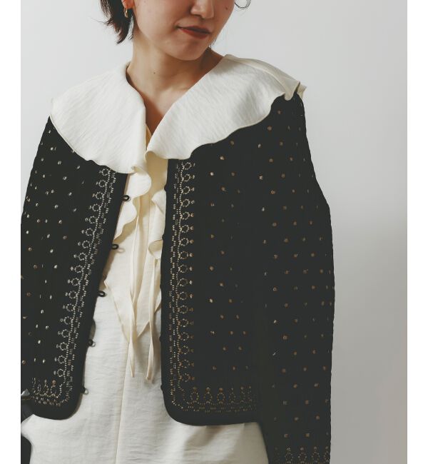  「TORRAZZO DONNAベロア刺繍ジャケット」|ダウン|