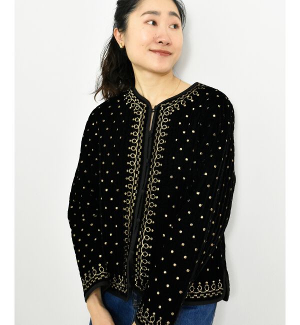  「TORRAZZO DONNAベロア刺繍ジャケット」|ダウン|