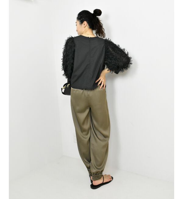  「TORRAZZO DONNA袖チュールブラウス」|シャツ・ブラウス|