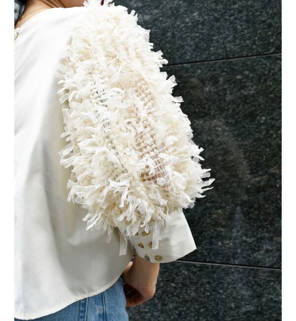  「TORRAZZO DONNA袖チュールブラウス」|シャツ・ブラウス|