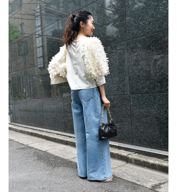  「TORRAZZO DONNA袖チュールブラウス」|シャツ・ブラウス|