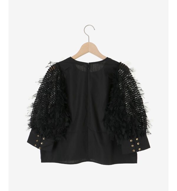  「TORRAZZO DONNA袖チュールブラウス」|シャツ・ブラウス|