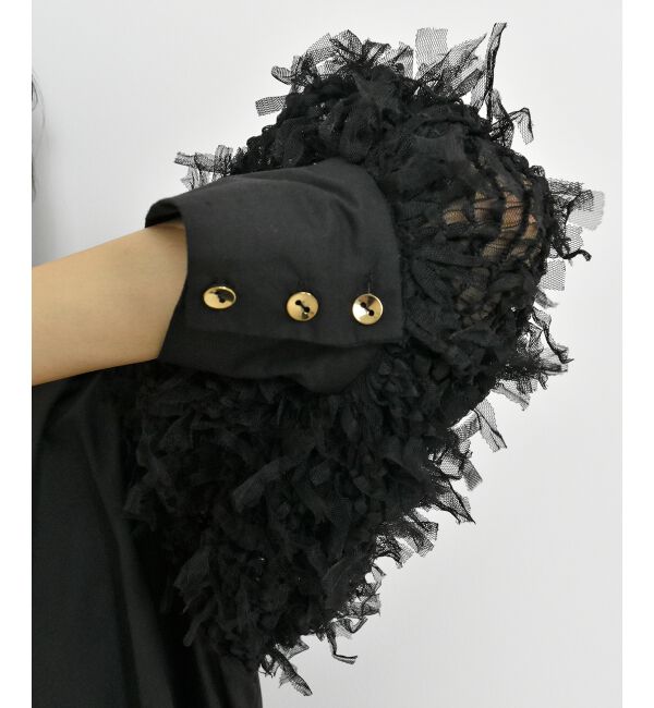  「TORRAZZO DONNA袖チュールブラウス」|シャツ・ブラウス|