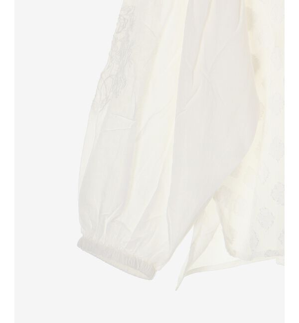  「《手洗い可能》Fanakaミックス刺しゅうレースブラウス」|シャツ・ブラウス|