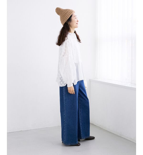  「《手洗い可能》Fanakaミックス刺しゅうレースブラウス」|シャツ・ブラウス|