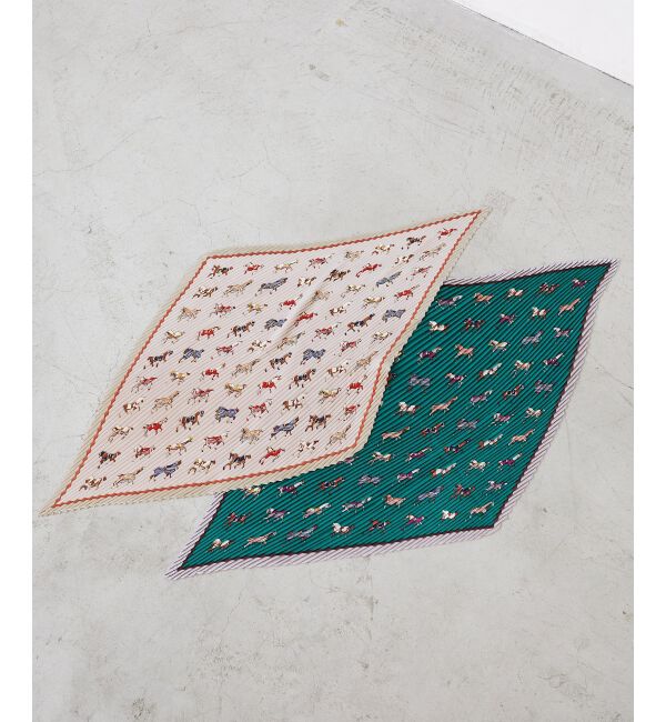  「《WEB限定アイテム》ホースプリントプリーツスカーフ」|バンダナ・スカーフ|