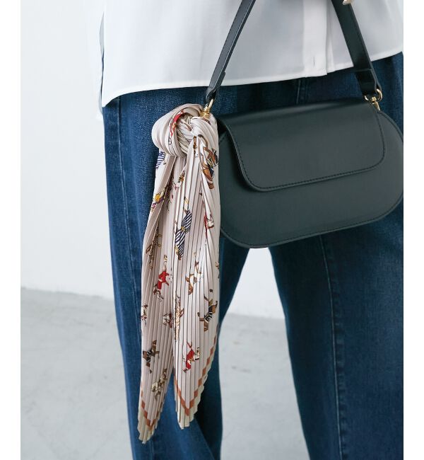  「《WEB限定アイテム》ホースプリントプリーツスカーフ」|バンダナ・スカーフ|