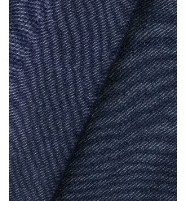  「フリルネックデニムブラウス」|シャツ・ブラウス|