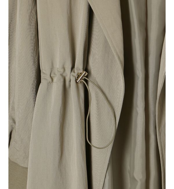  「ドロストノーカラーロングコート」|ノーカラーコート|