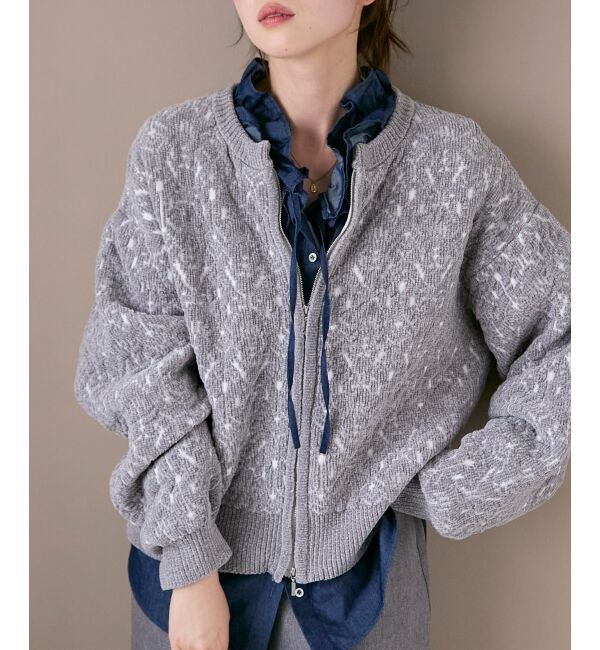  「モールジャガードニットブルゾン」|ブルゾン・スタジャン|