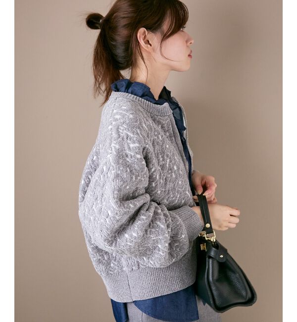  「モールジャガードニットブルゾン」|ブルゾン・スタジャン|