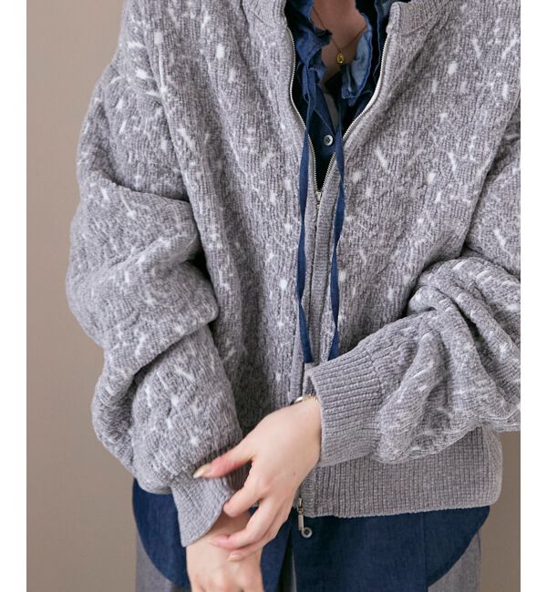  「モールジャガードニットブルゾン」|ブルゾン・スタジャン|