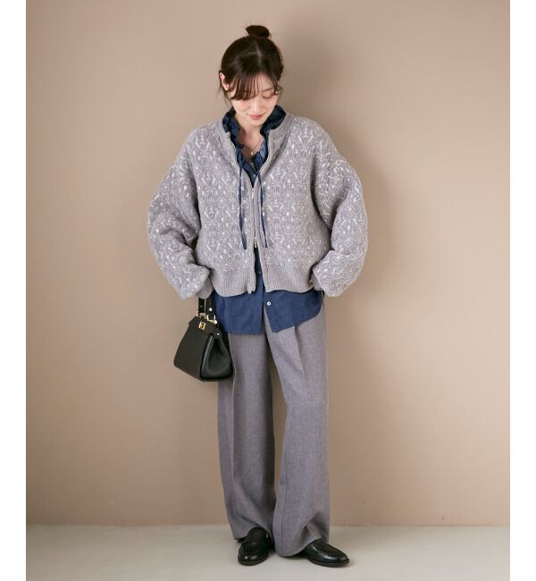  「モールジャガードニットブルゾン」|ブルゾン・スタジャン|