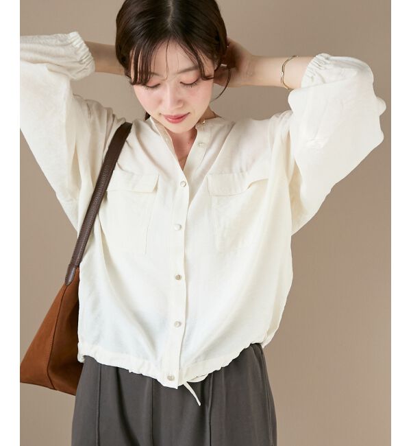  「《手洗い可能》ヴィンテージライクドロストブラウス」|シャツ・ブラウス|