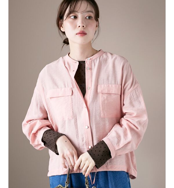  「《手洗い可能》ヴィンテージライクドロストブラウス」|シャツ・ブラウス|