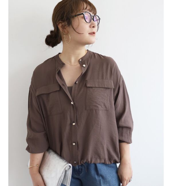  「《手洗い可能》ヴィンテージライクドロストブラウス」|シャツ・ブラウス|