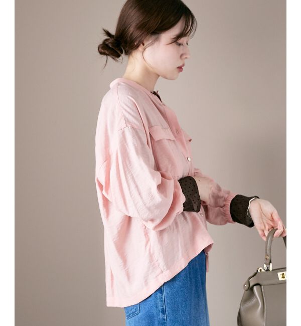  「《手洗い可能》ヴィンテージライクドロストブラウス」|シャツ・ブラウス|