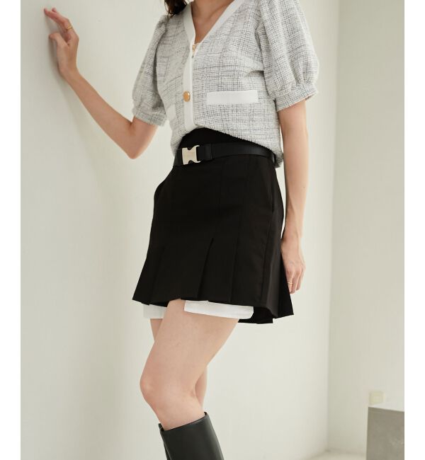 MAJESTICLEGON「ベルトsetプリーツスカパン」|キュロット|