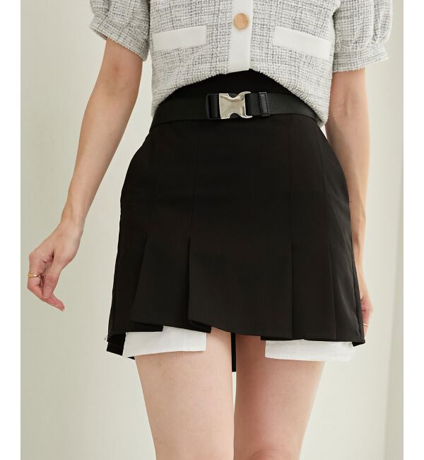 MAJESTICLEGON「ベルトsetプリーツスカパン」|キュロット|