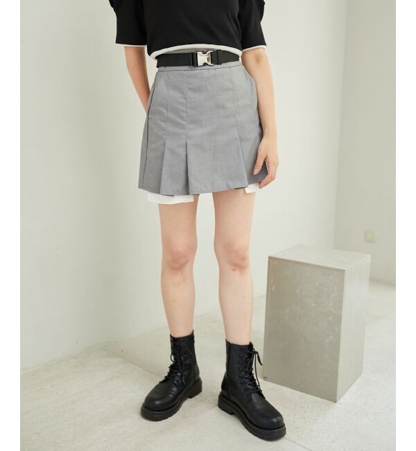 MAJESTICLEGON「ベルトsetプリーツスカパン」|キュロット|