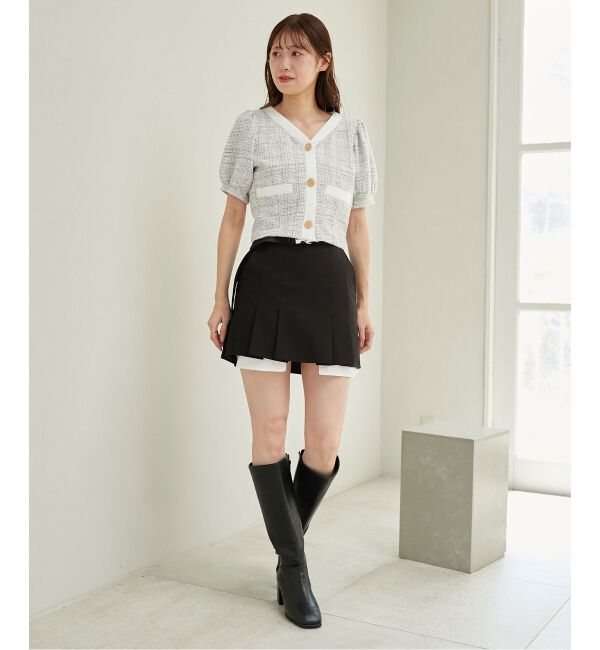 MAJESTICLEGON「ベルトsetプリーツスカパン」|キュロット|