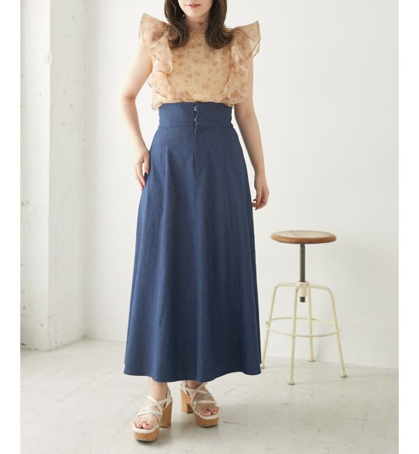 MAJESTICLEGON「バックレースアップフレアスカート」|フレア|