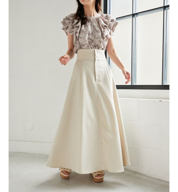 MAJESTICLEGON「バックレースアップフレアスカート」|フレア|