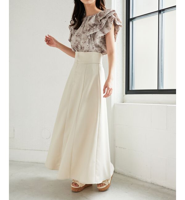 MAJESTICLEGON「バックレースアップフレアスカート」|フレア|